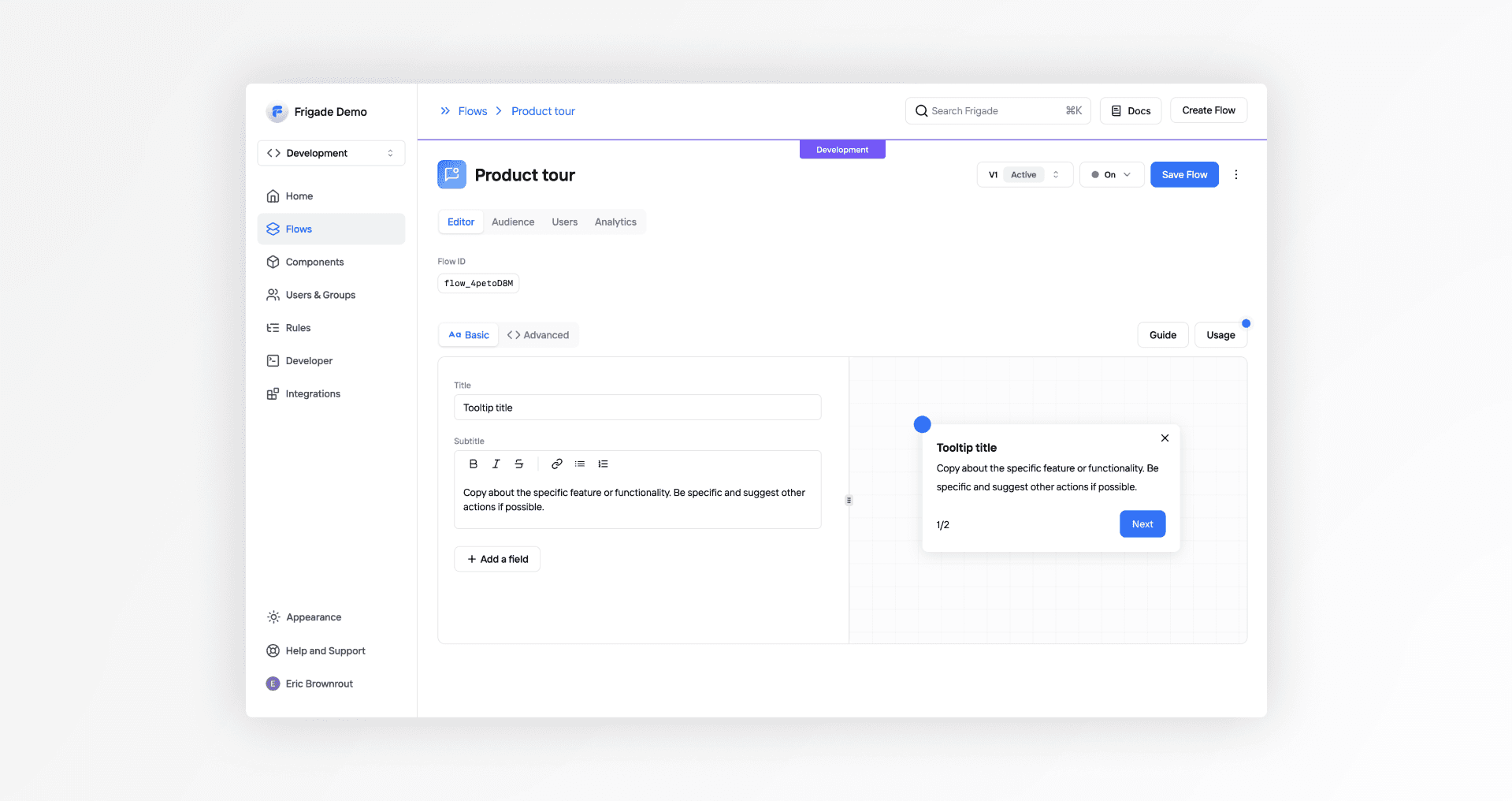 Frigade Visual Editor