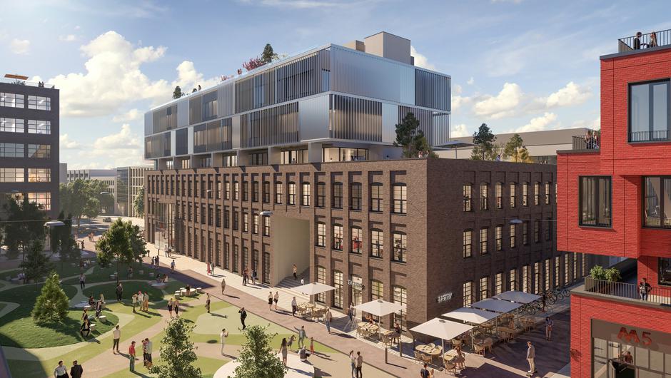 "Die Macherei" ist ein neuer Büro- und Geschäftekomplex im Münchener Stadtbezirk Berg am Laim. Auf dem laut Unternehmensangaben 26.400 Quadratmeter großen Grundstück befinden sich sechs Gebäude mit ca. 74.400 Quadratmeter Mietfläche. Das Areal ist in etwa für Büros, Restaurants und Einzelhandel vorgesehen.