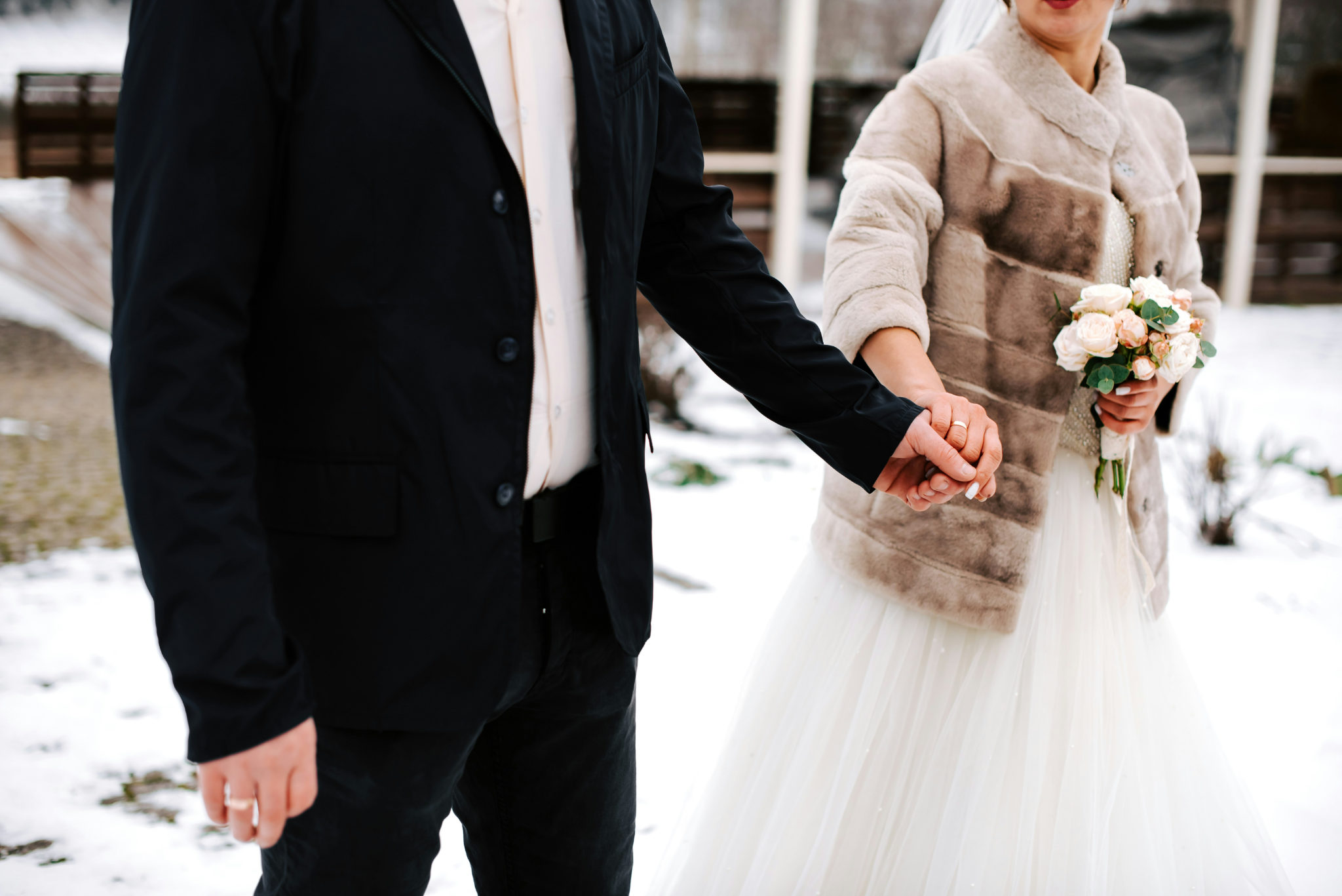 A couple posing for a photo