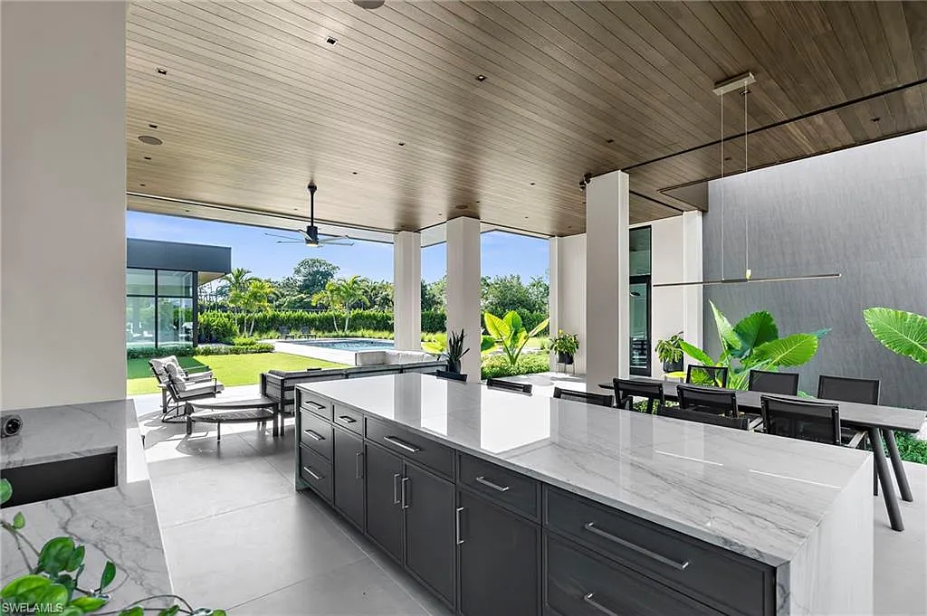 Outdoor bar area perfect for entertaining guests