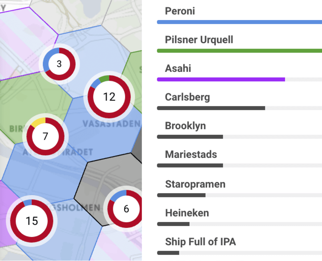 Market Census in FMCG visualized in CleverMaps Studio