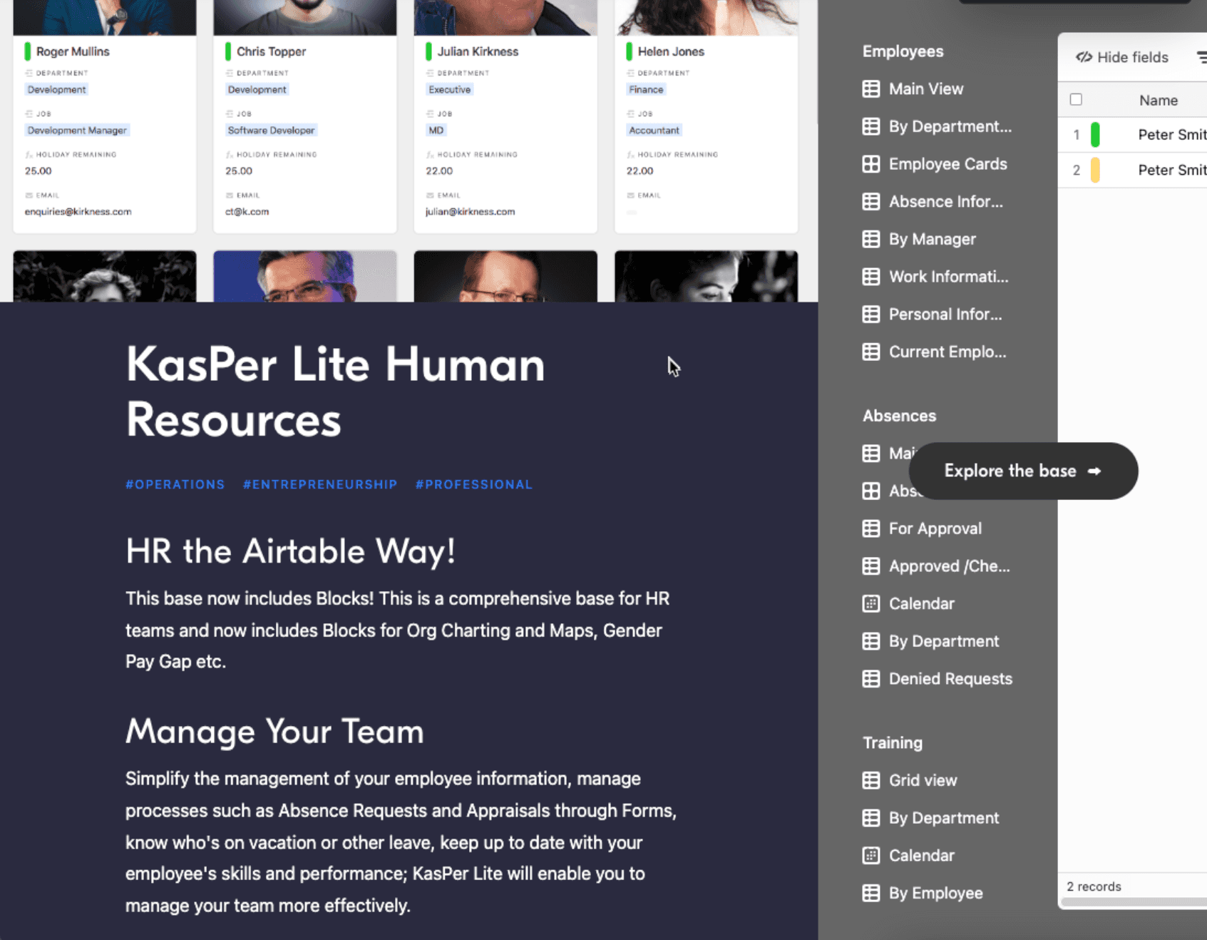 Airtable HR template