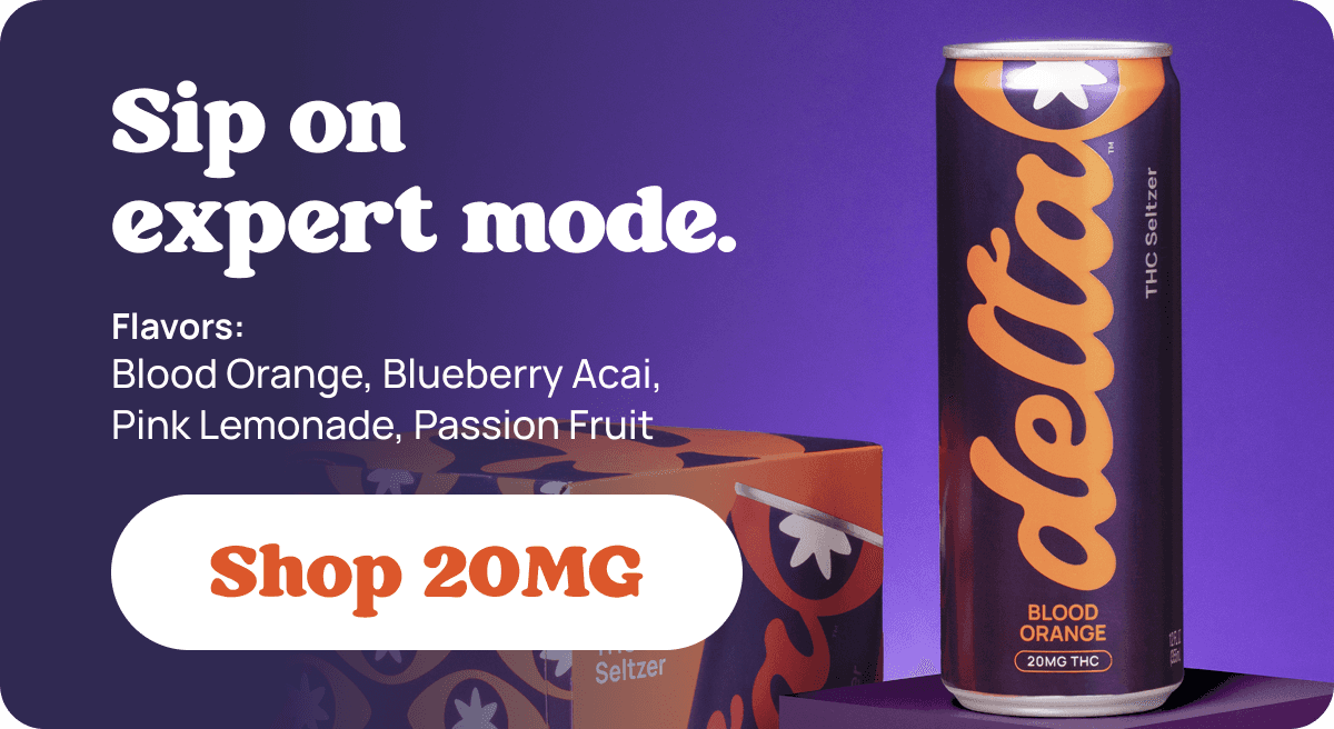Delta Blood Orange 20mg can campaign graphic