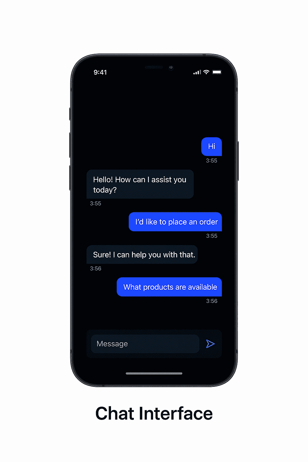 Email chat interface