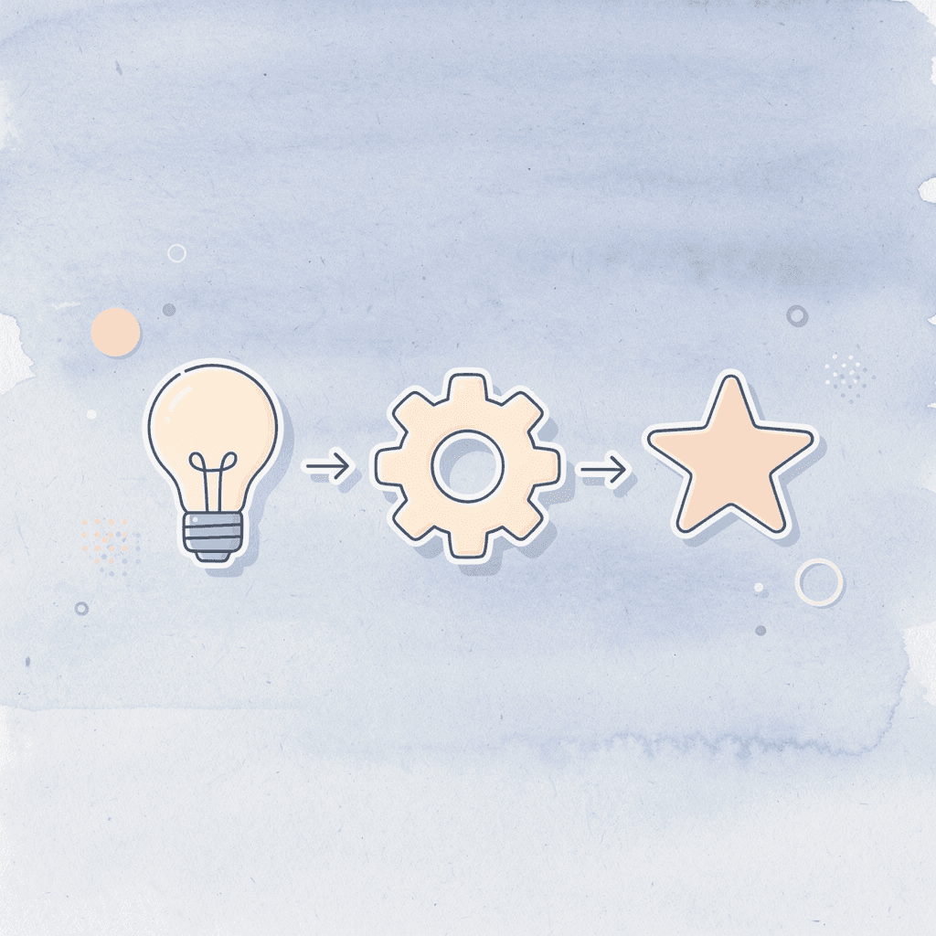 Three icons showing upload, AI analysis, and organization process - AI Document Review