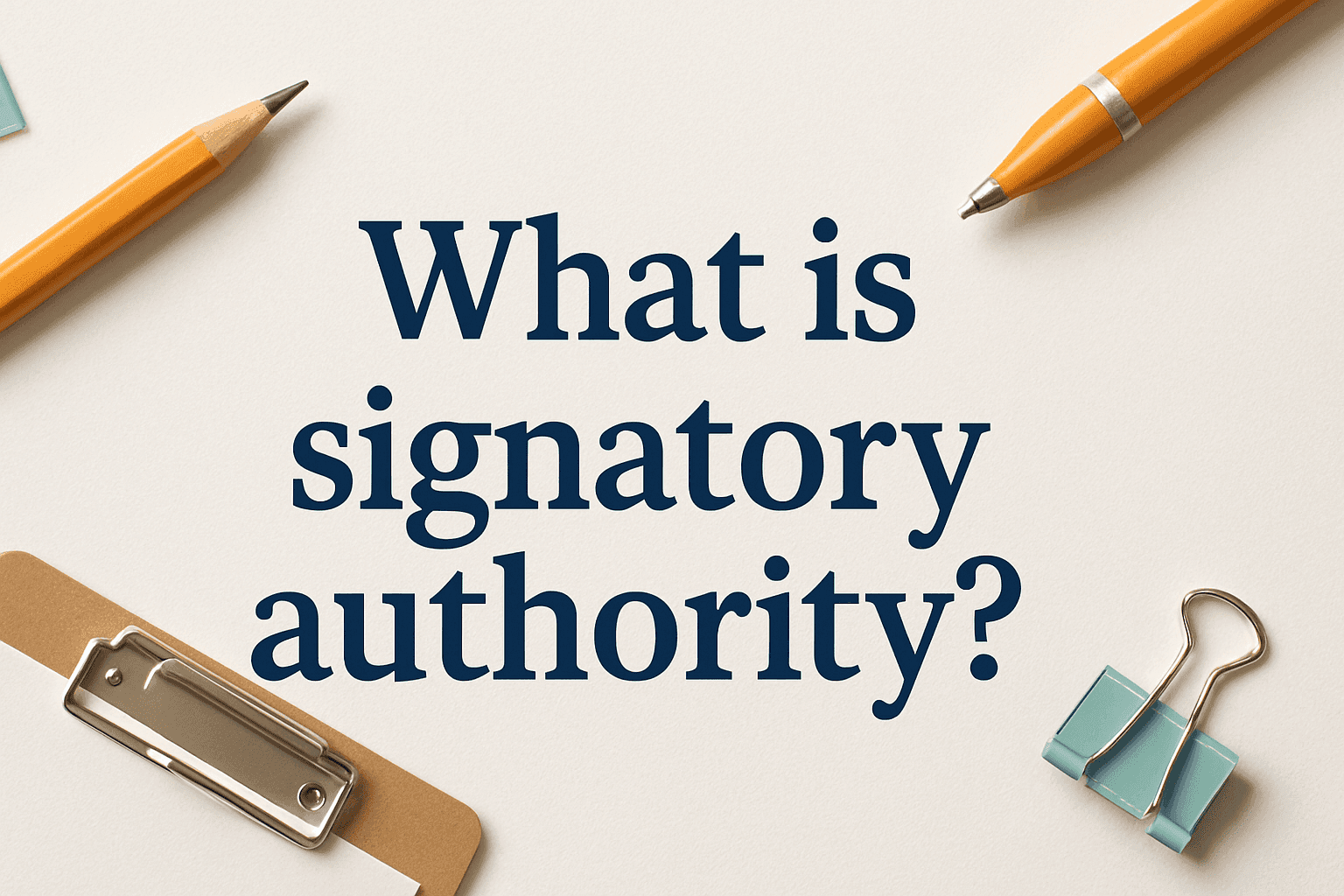 what is a signatory authority