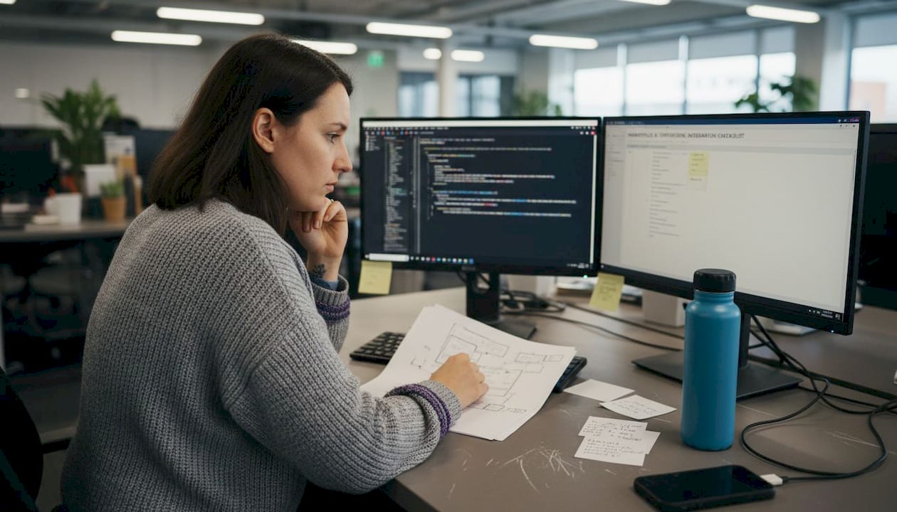 Engineer integrating AI tools for marketplace backend