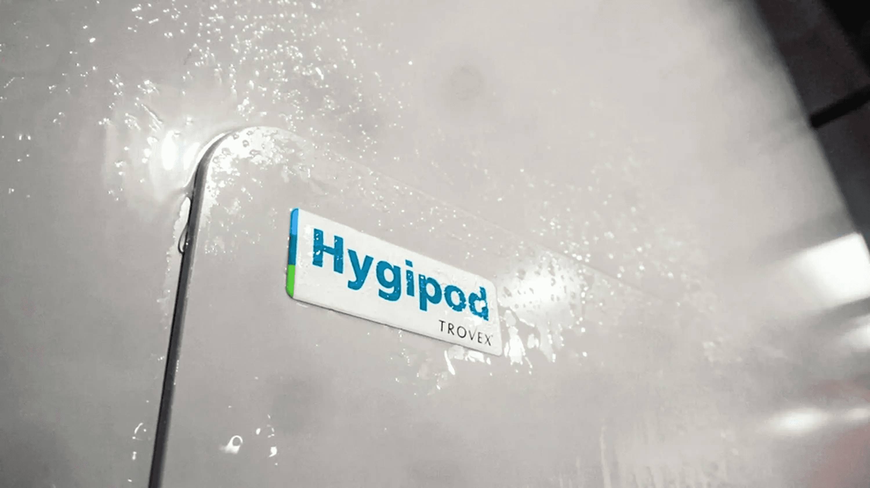 Trovex Hygipod label on the Hygipod IPS access panels