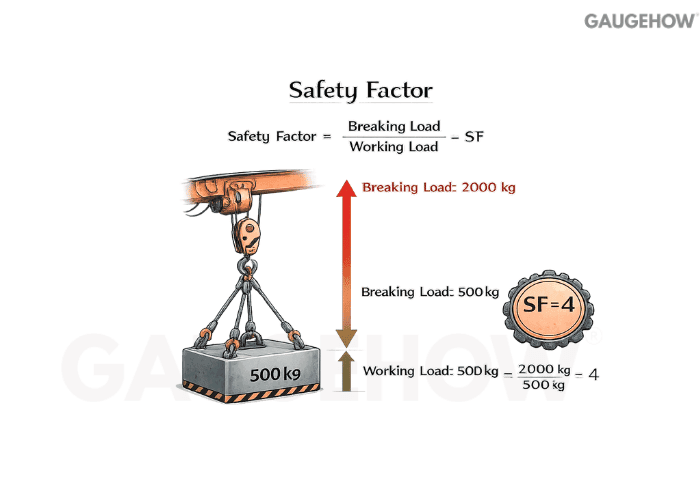 Safety factor formula breaking load