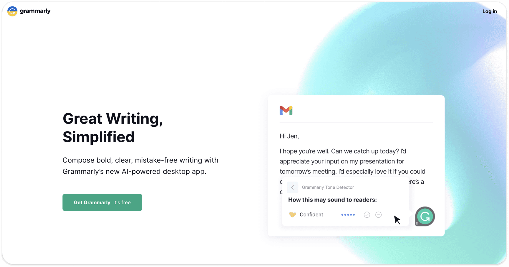 Grammarly example