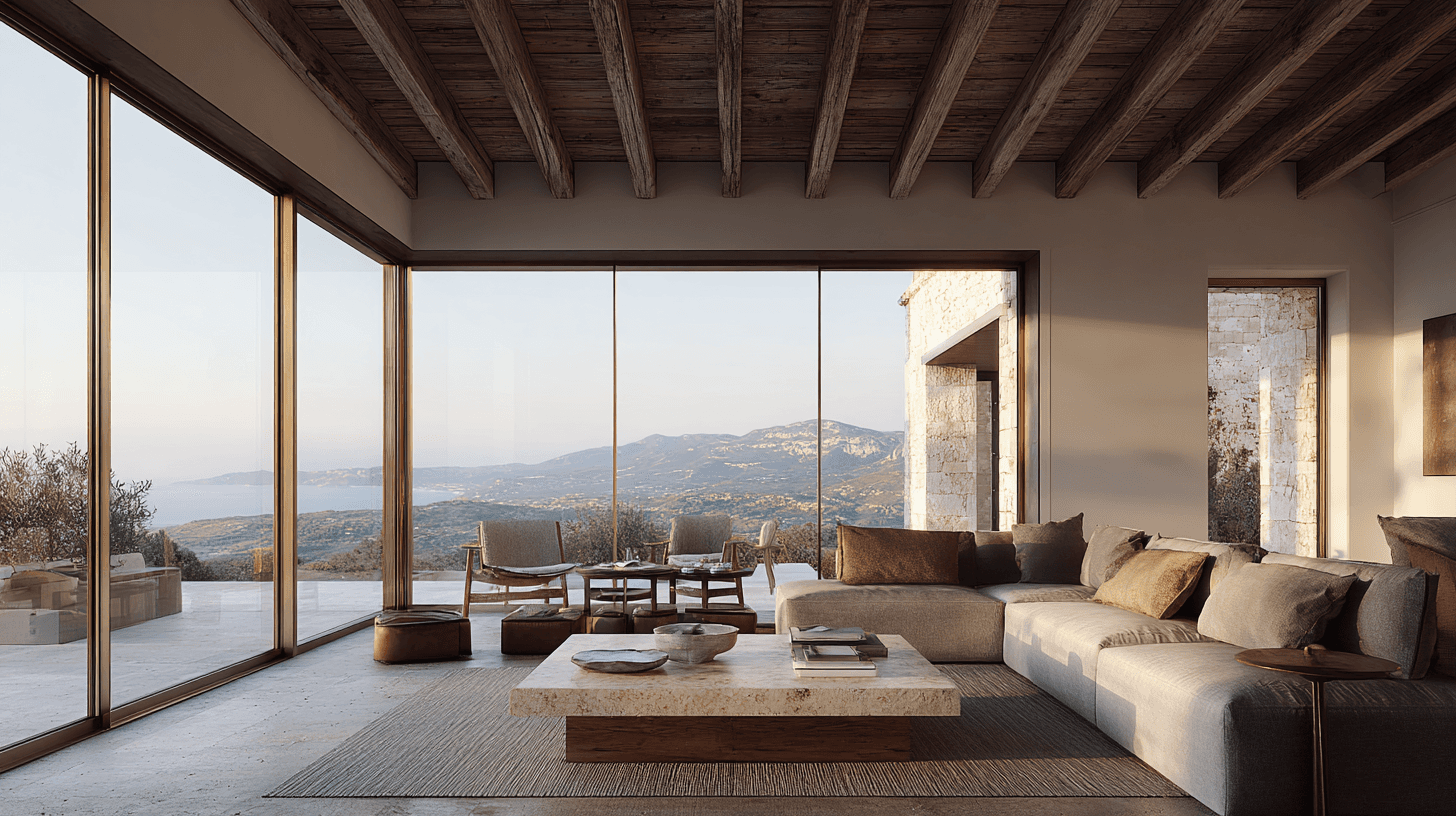 artisan villa at night