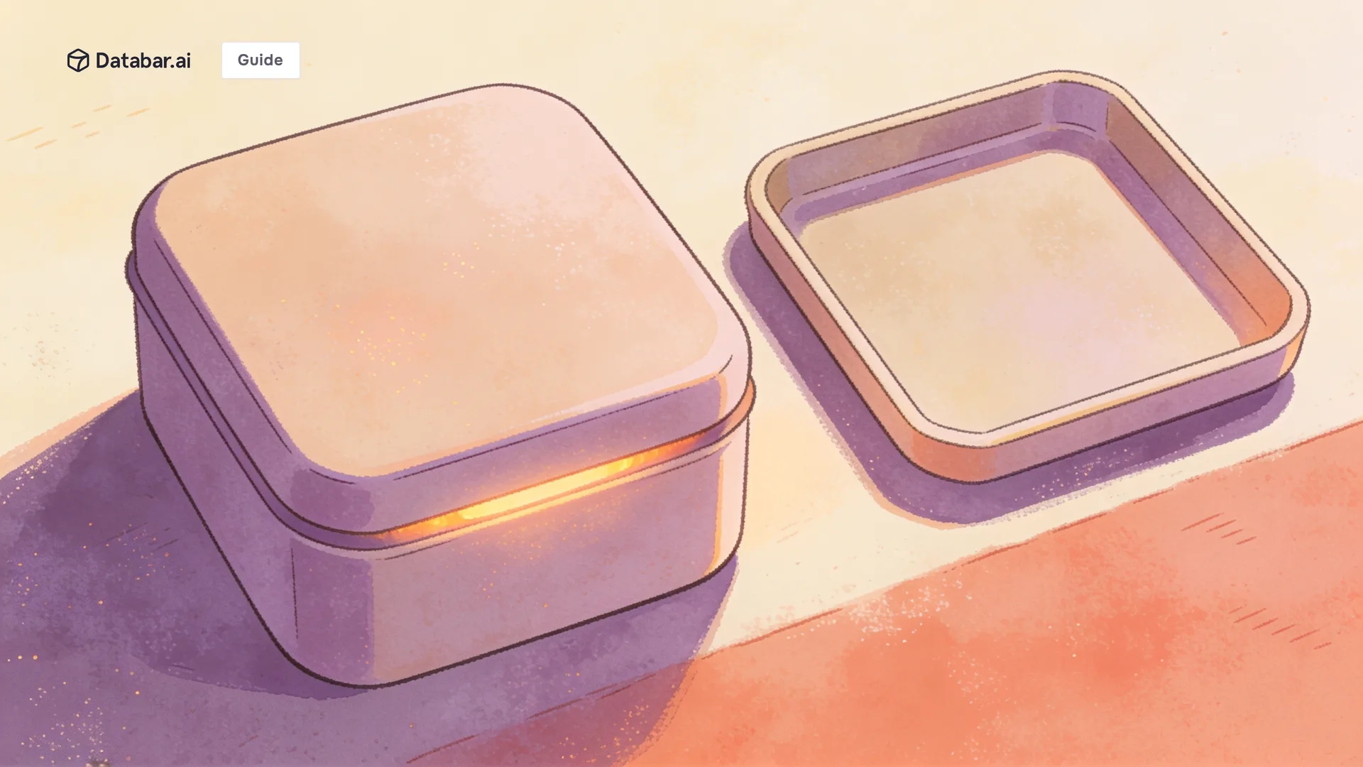 Illustration of faint warm glows showing under a closed lid beside an open unwatched tray — Buying Signals & Intent Data: Why Your CRM Is Missing Hot Accounts
