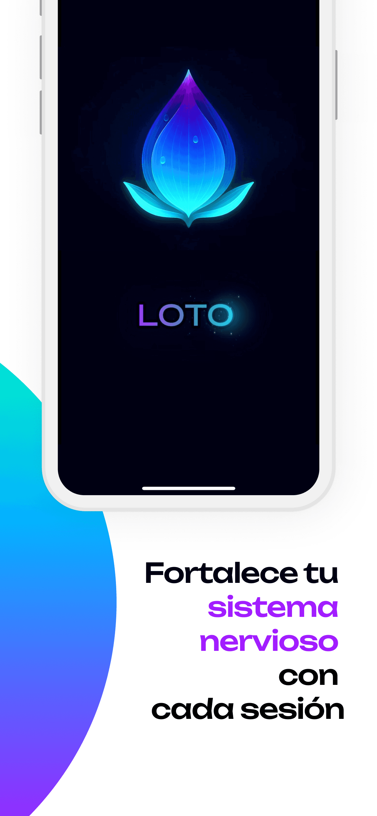 Screenshot de animación y logo de Loto - App