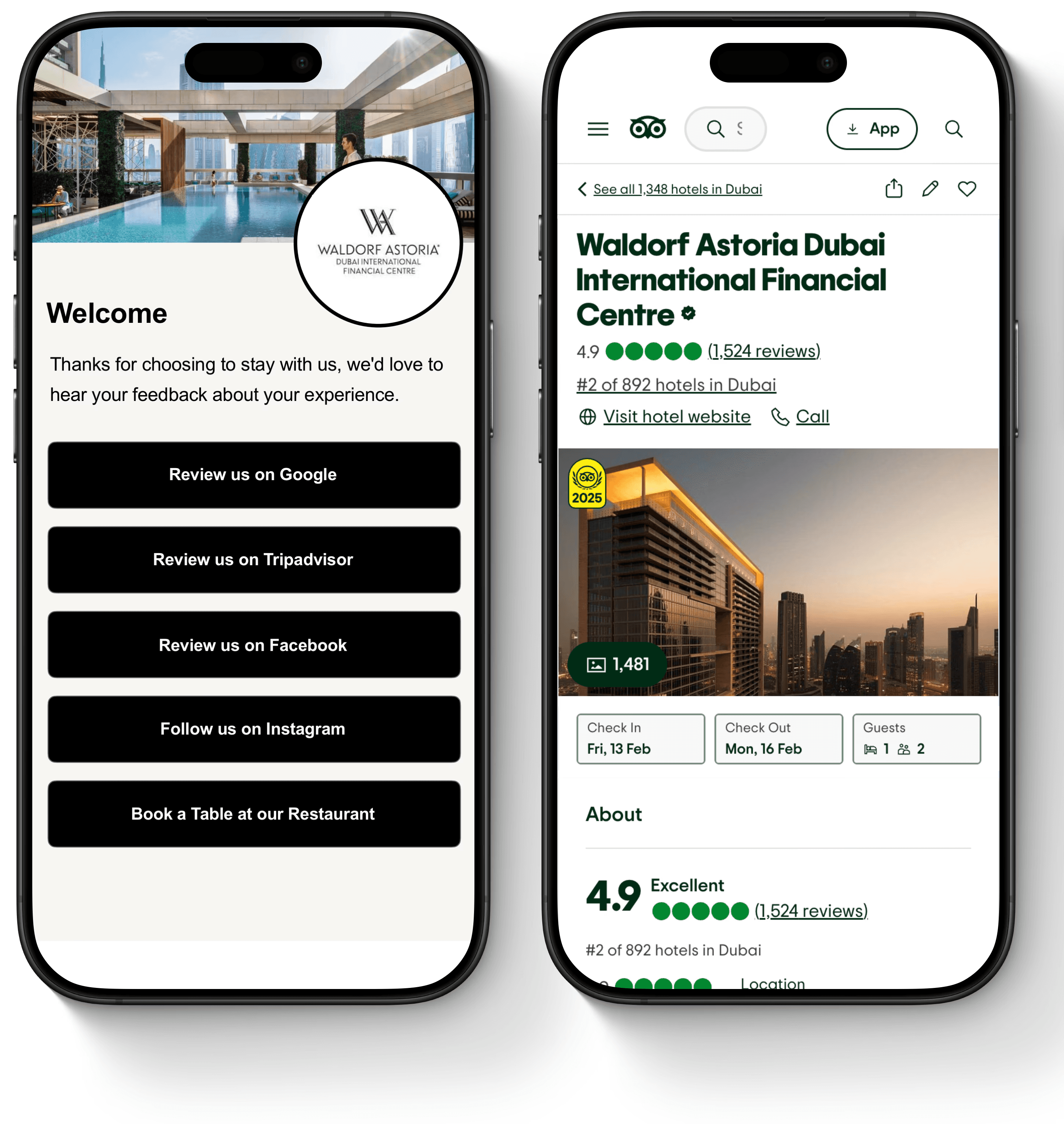 Waldorf Astoria Interface Example