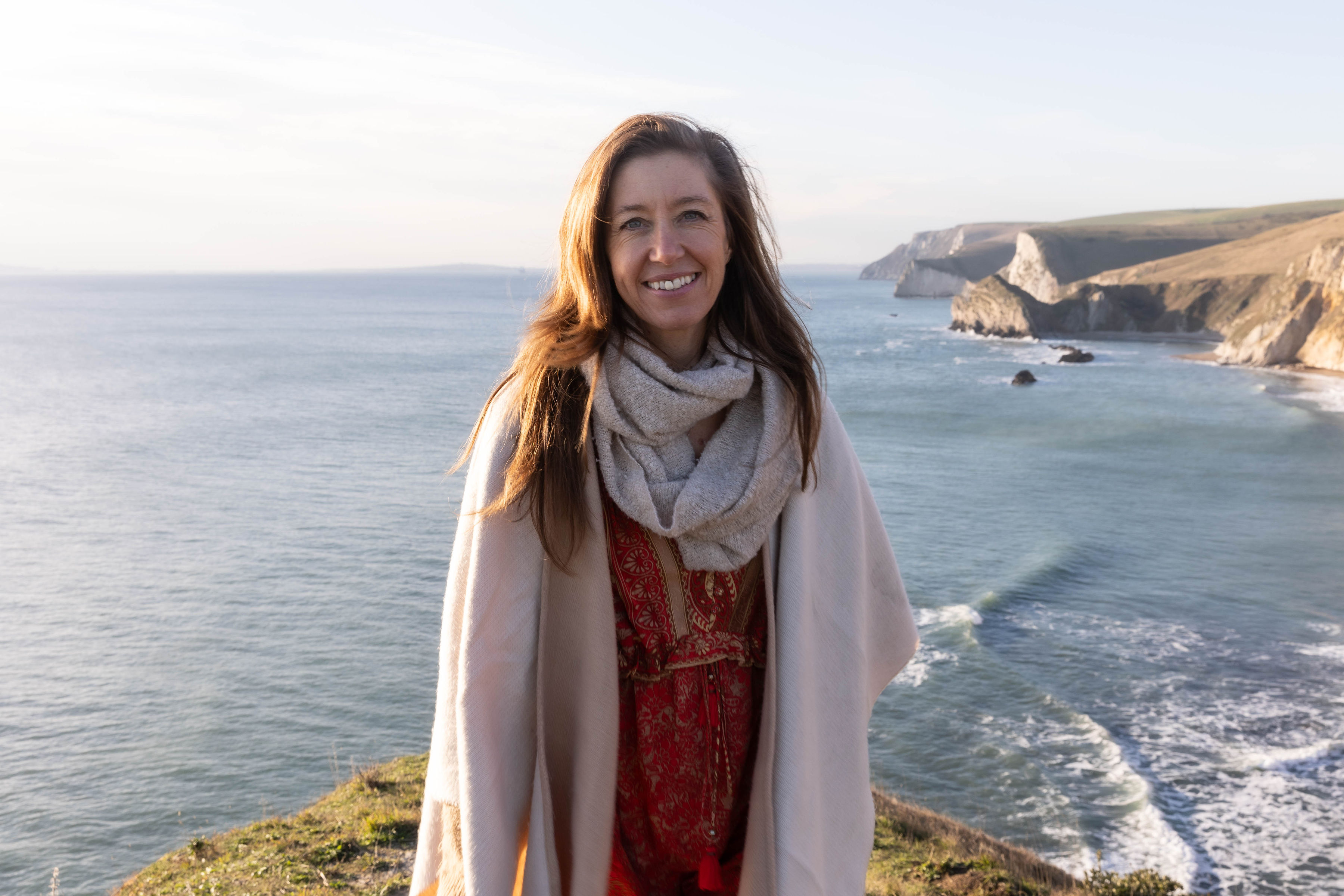 woman looking into a camera