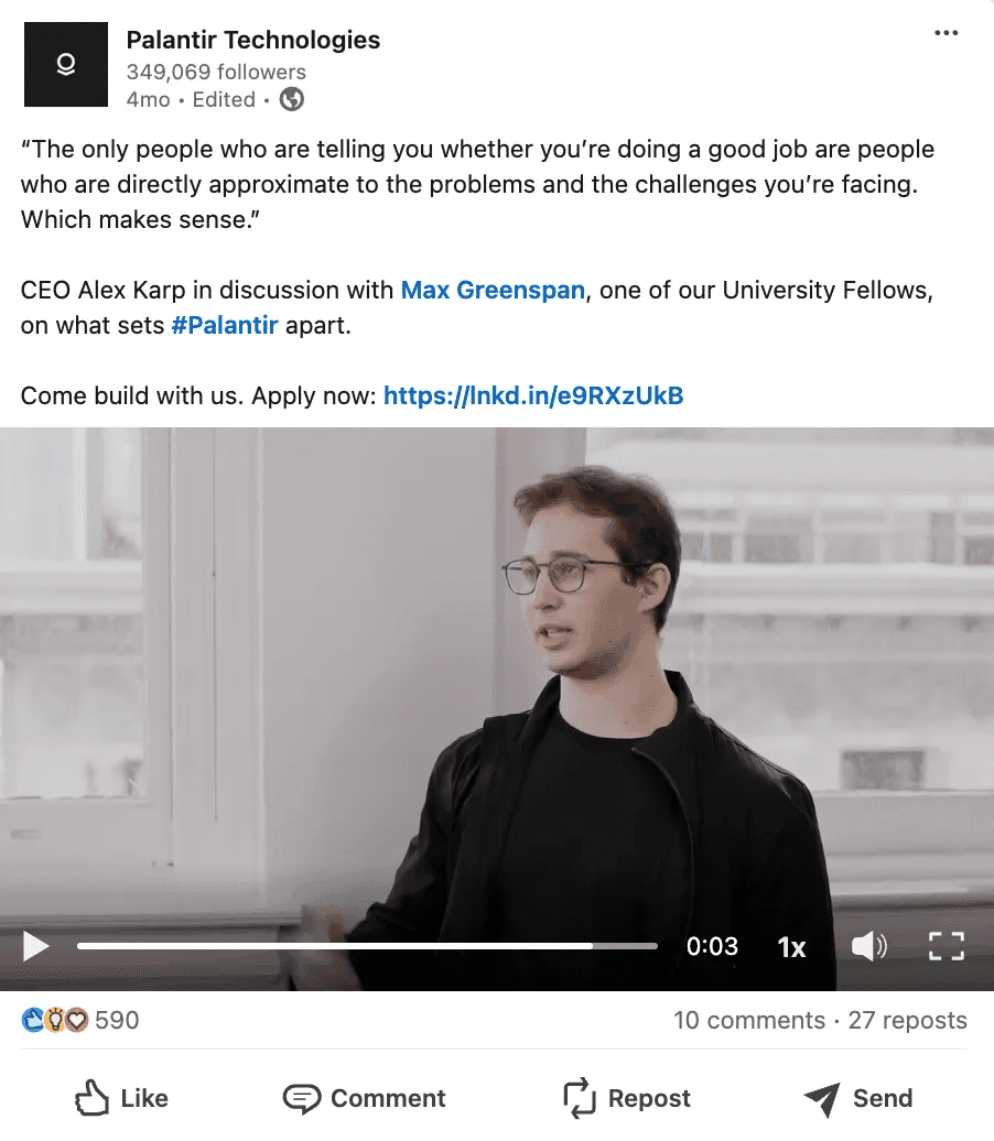 Palantir Marketing Analysis by Milk & Cookies studio | Social media posts strategy