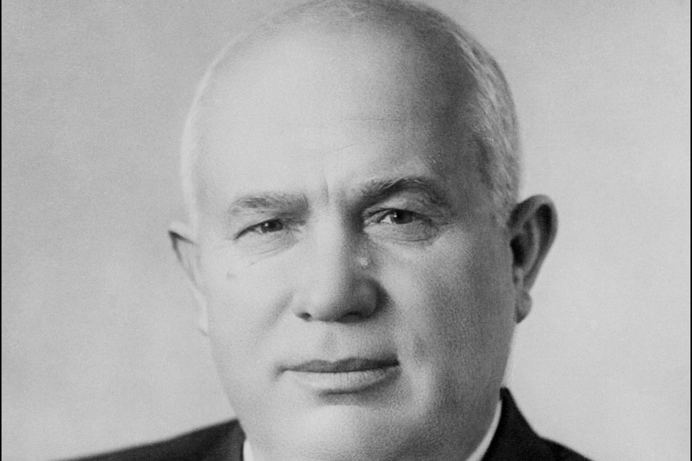 Soviet leader Nikita Khrushchev in a 1956 press photograph
