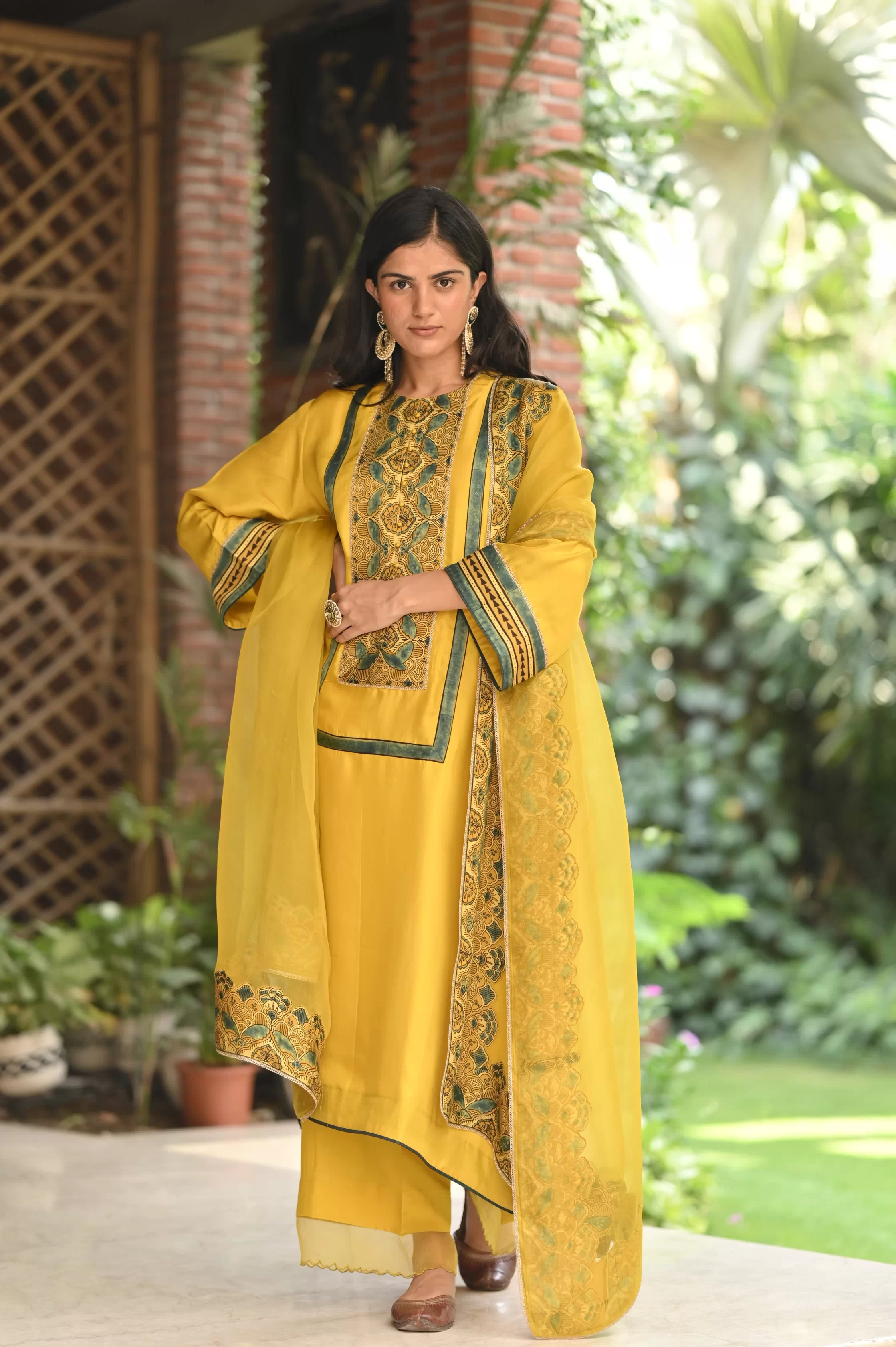 Zaria – Mustard Garden Luxe Ensemble 2