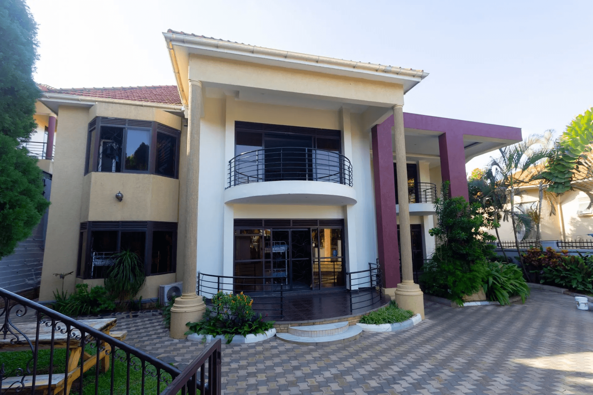 A modern classroom with sleek furniture