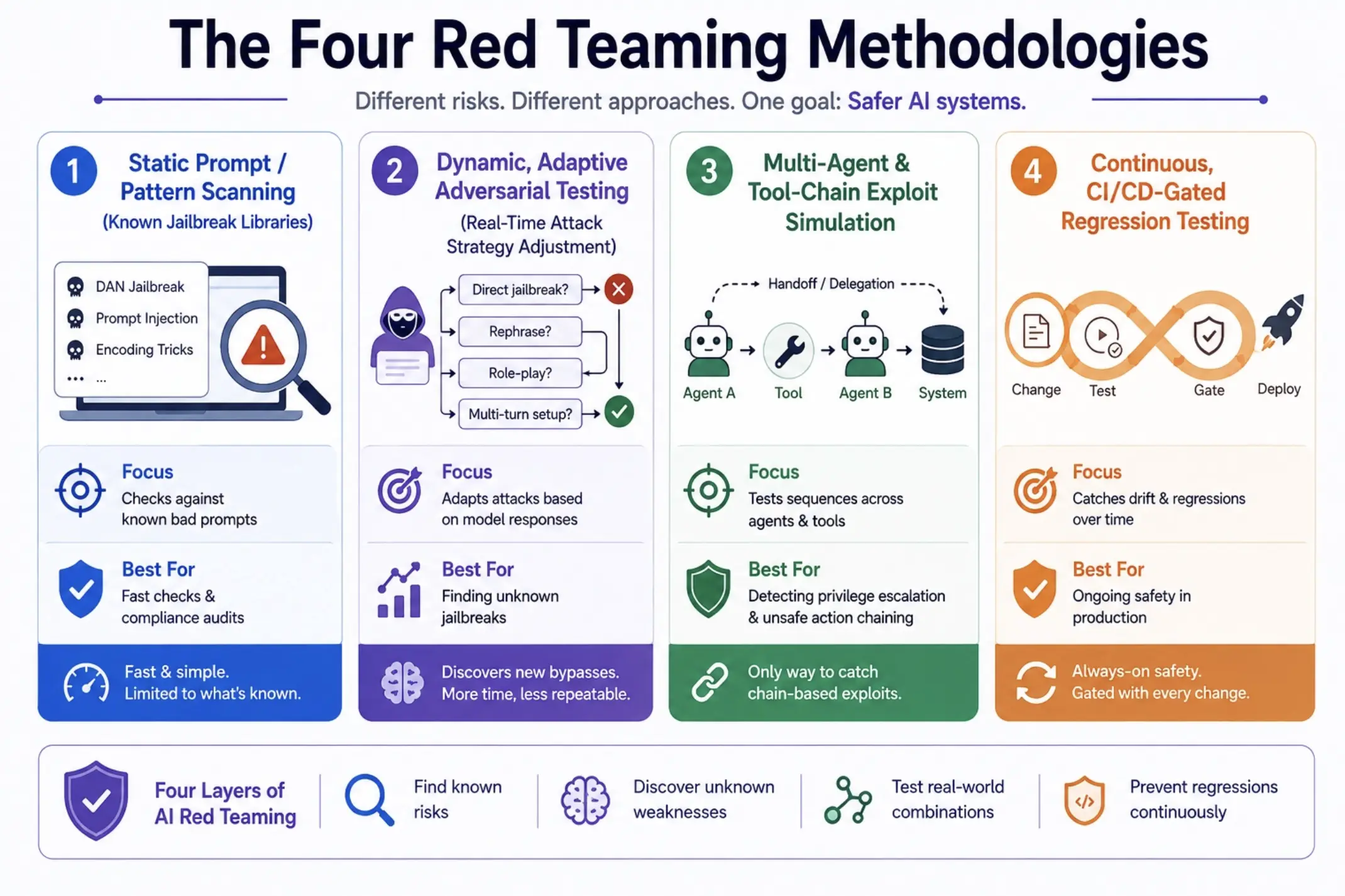 The Four Red Teaming Methodologies
