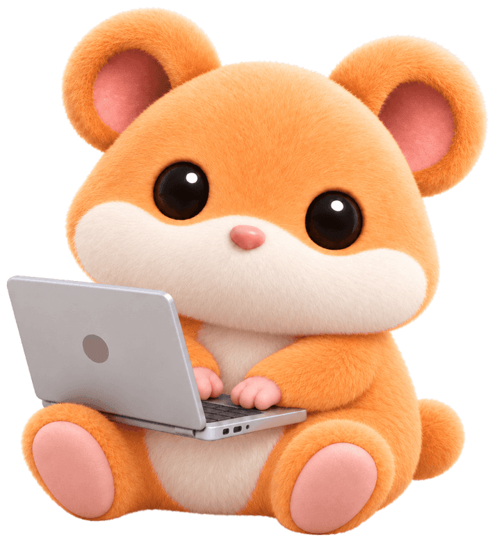 Ellie's hamster typing