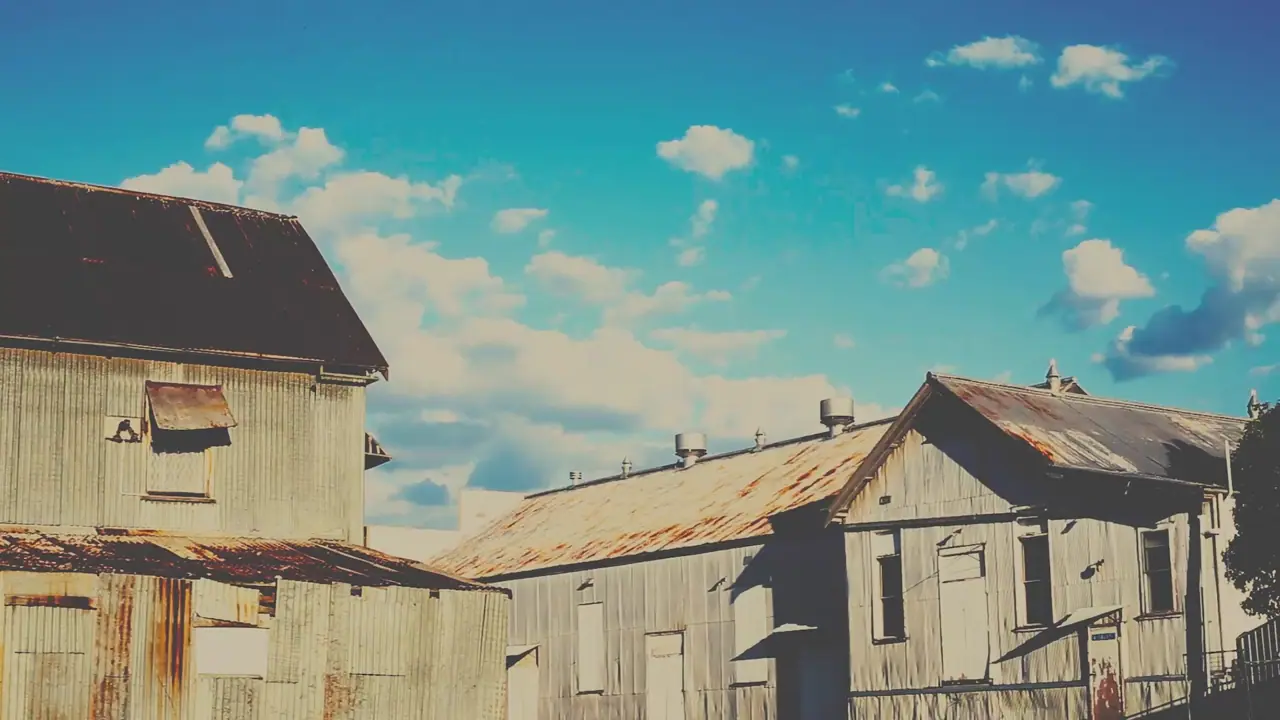A man dances in various locations in a small Australian town.