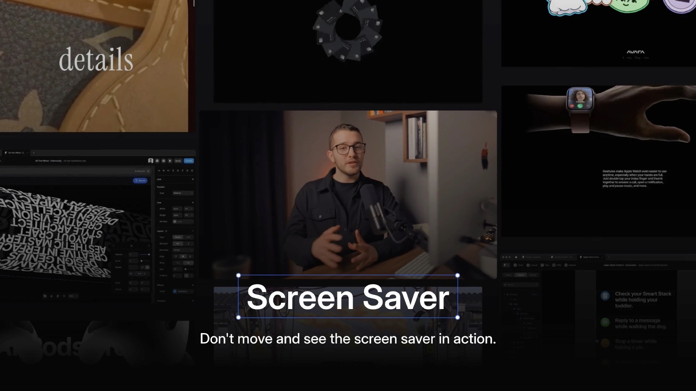 Screen Saver Component for Framer