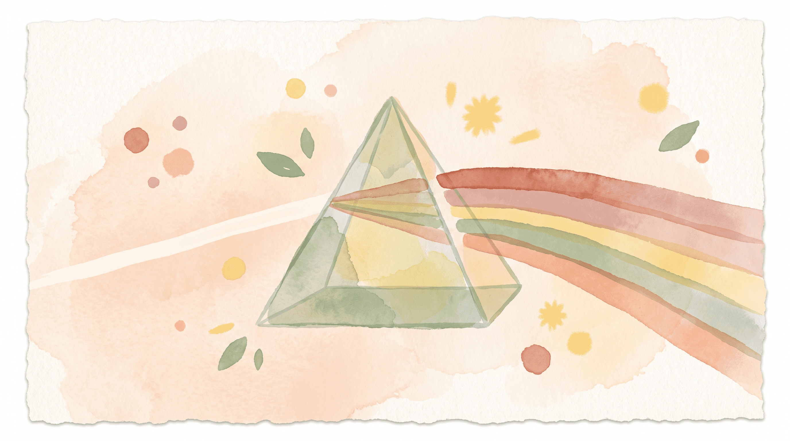 Prism separating a single beam