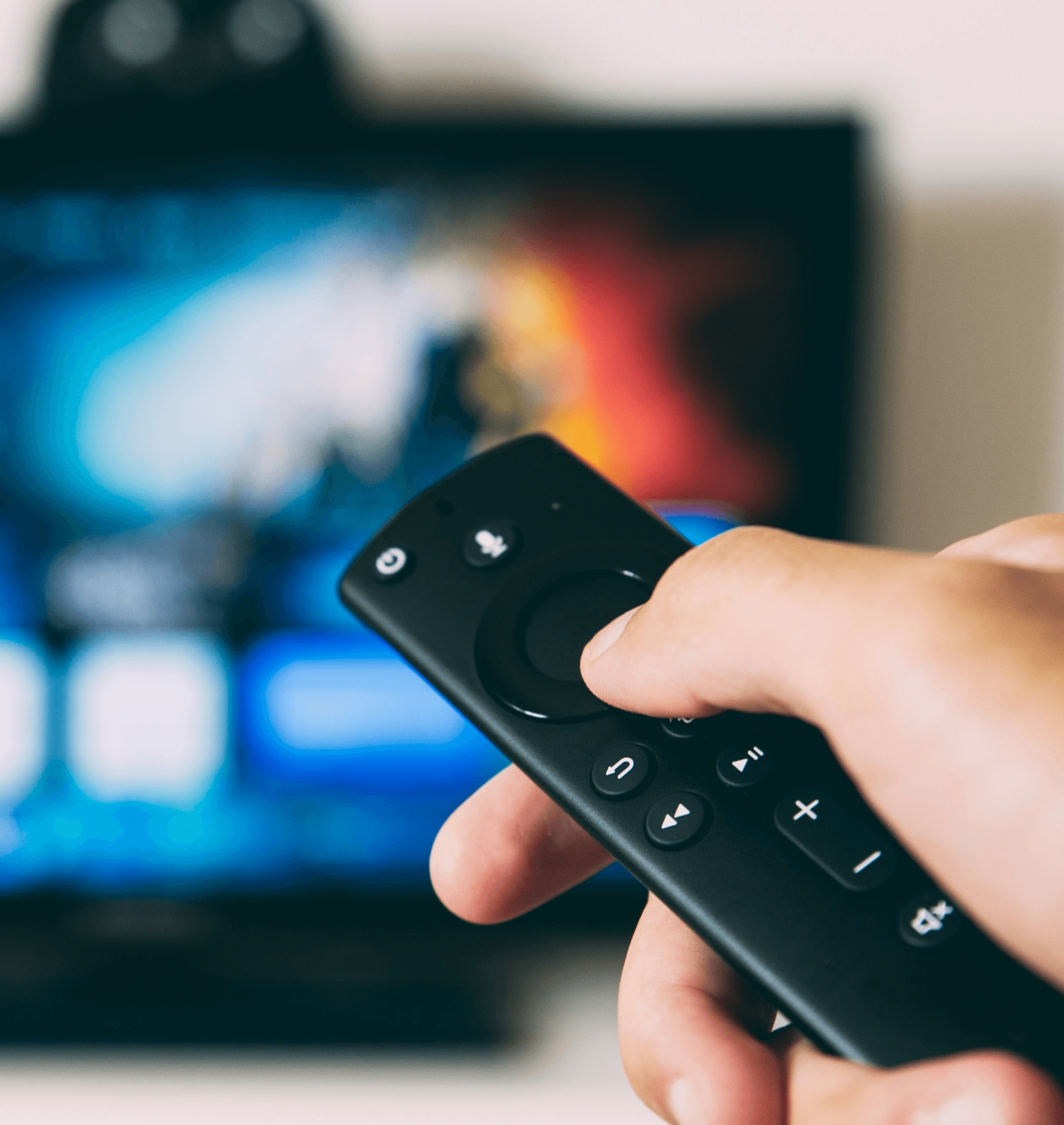 turned-on flat screen television