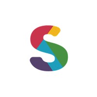 Multicolored letter "S" with a clean, minimalist design.