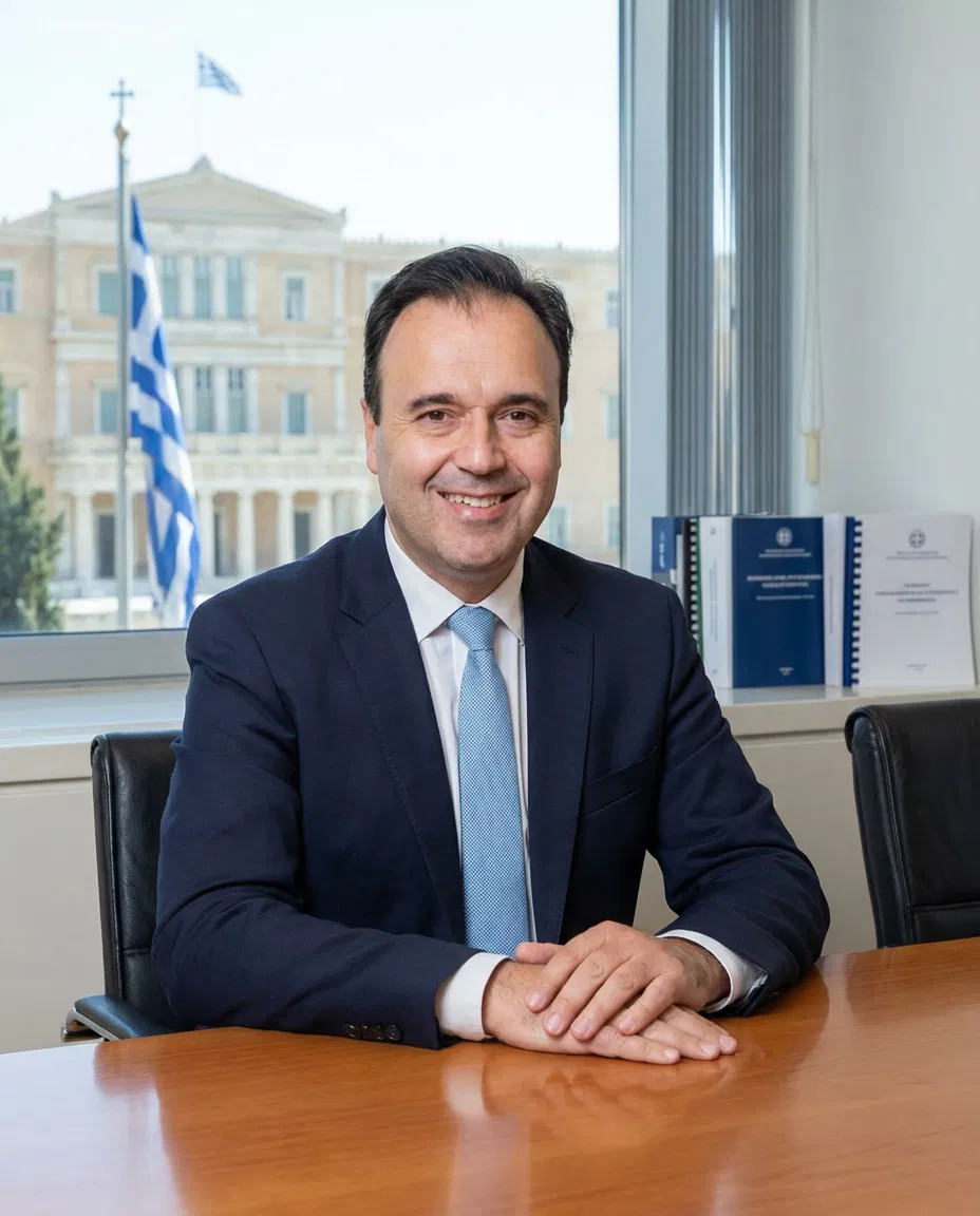 Dimitris Papastergiou in a professional digital governance setting.