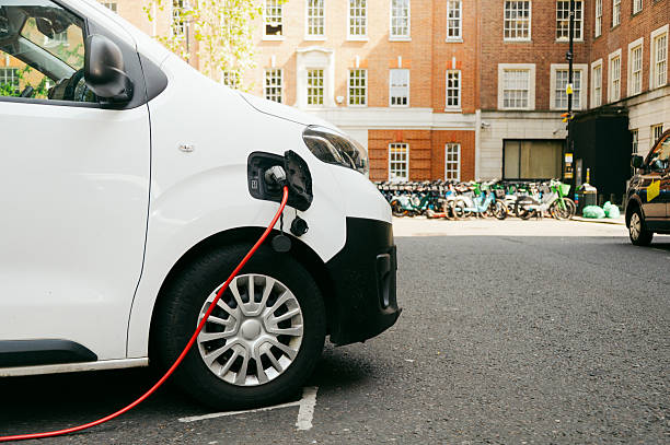electric van charging up