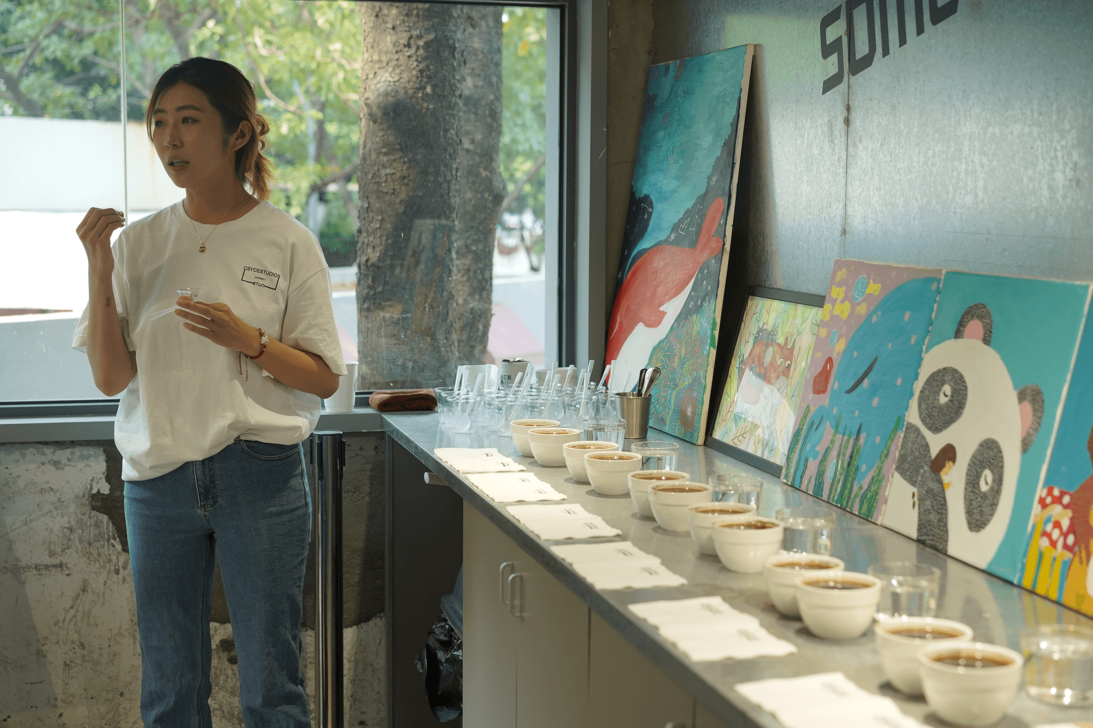 咖啡品尝活动现场