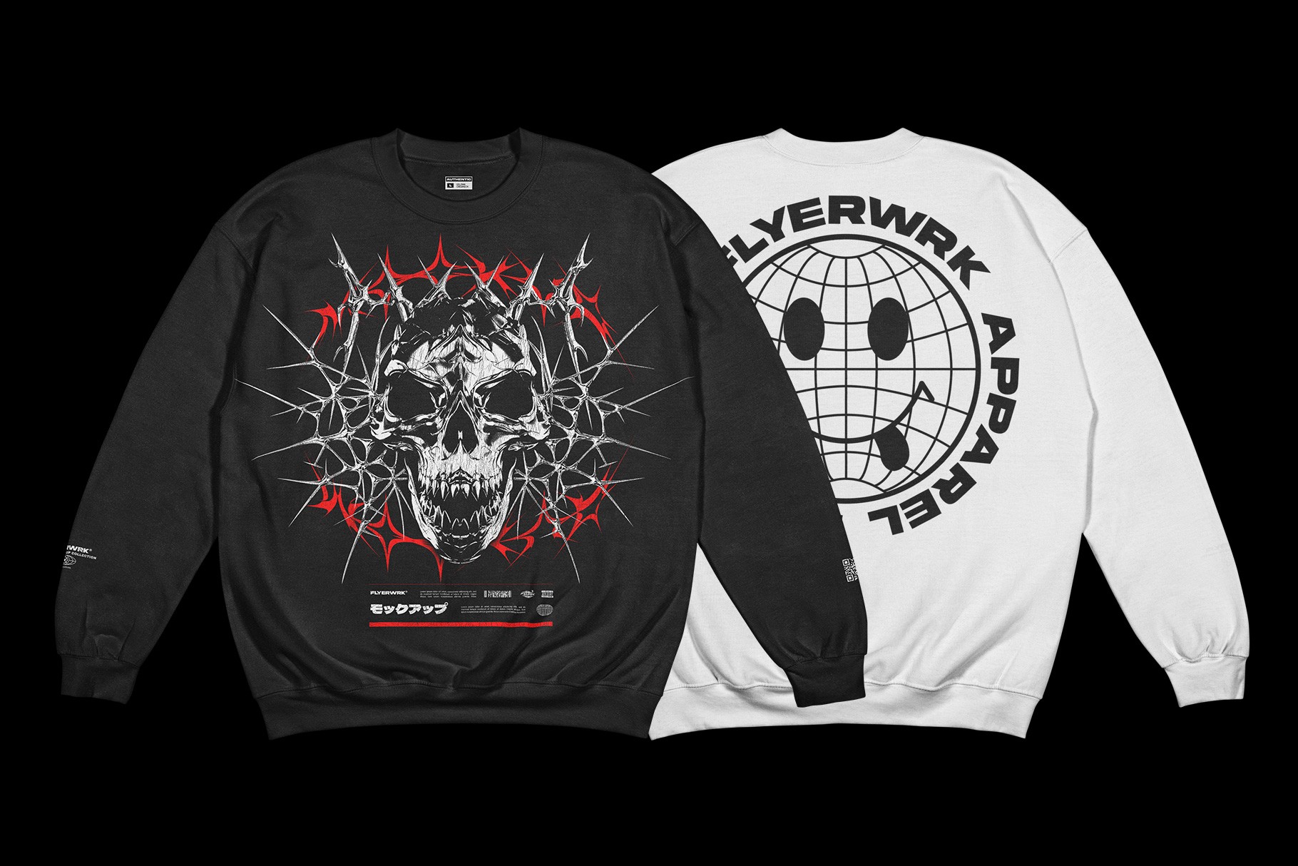 Gildan 18000 Crewneck Flat mockup showing design presentation example