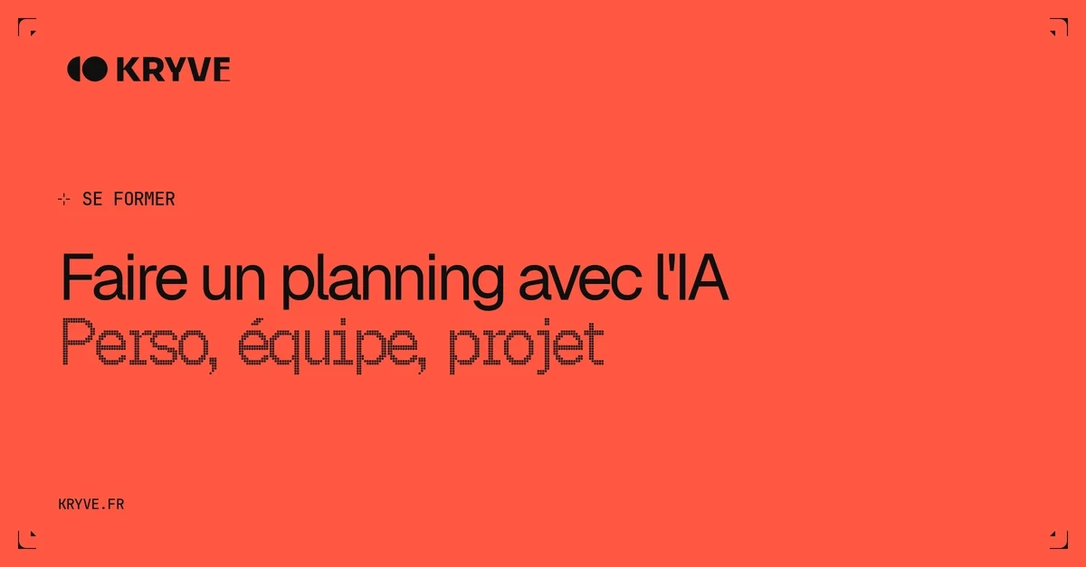 Faire un planning avec l'IA : Perso, équipe, projet