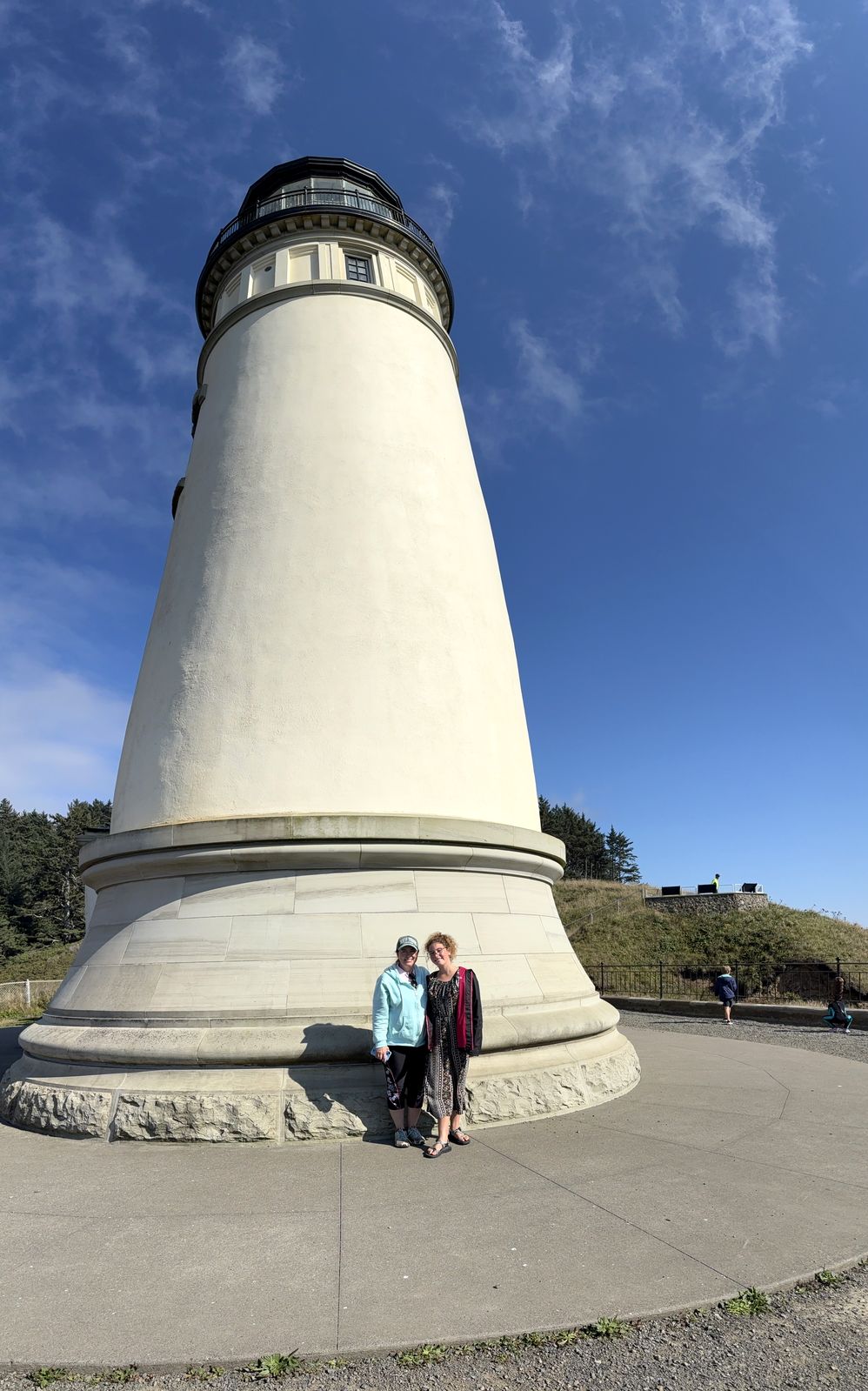 Family at the lighthouse at Cape Disappointment State Park