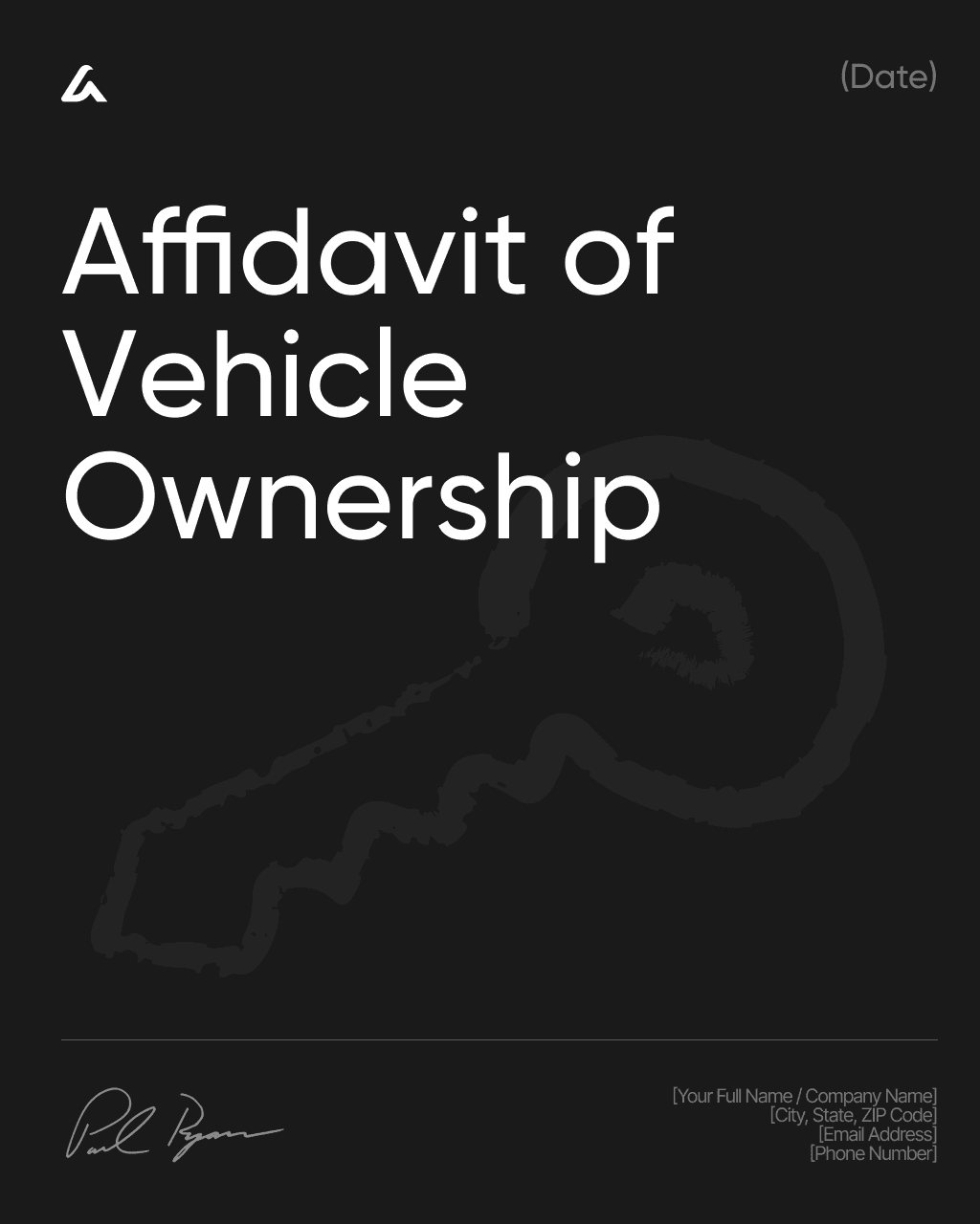 Affidavit of Vehicle Ownership