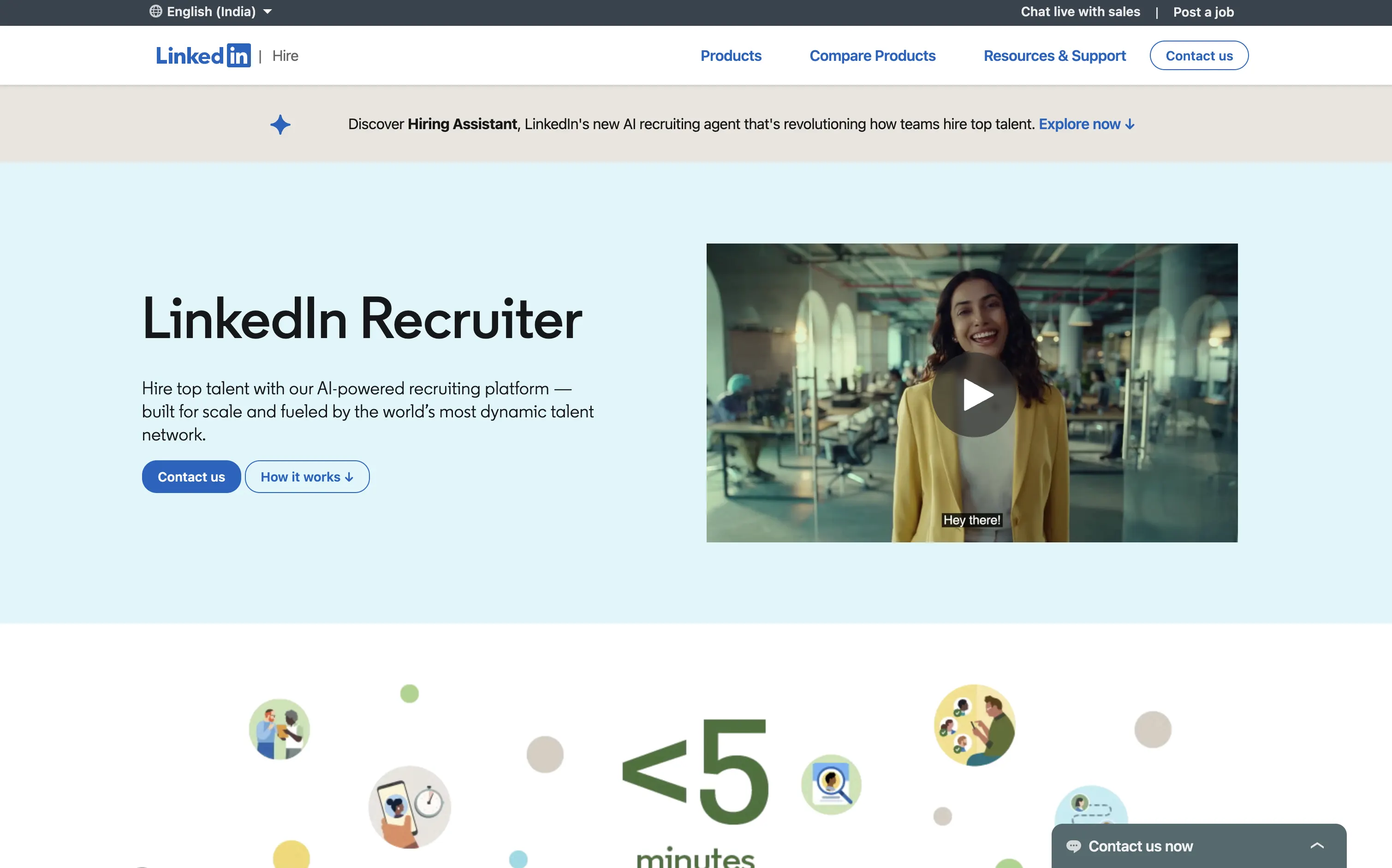 LinkedIn Recruiter Homepage