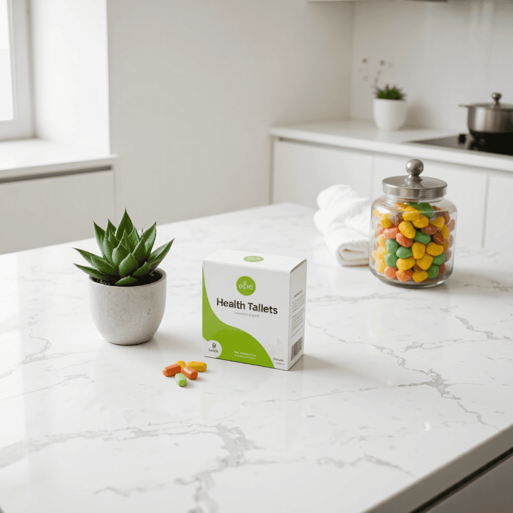 product photography of a box of tablets