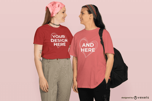 lesbian couple mockup