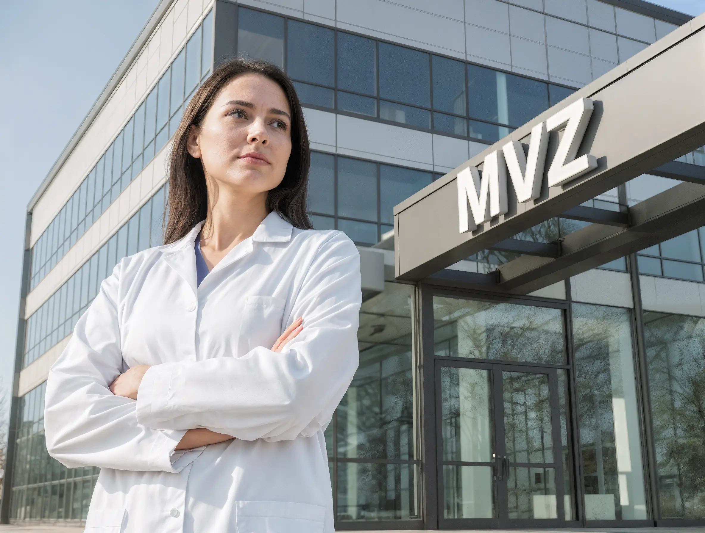 Ärztin vor MVZ