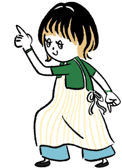 短髮內餡染插畫
