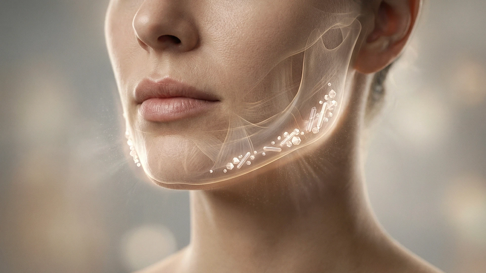 Hidroxiapatita de cálcio na mandíbula para definição do contorno facial, sustentação tecidual e rejuvenescimento na harmonização orofacial