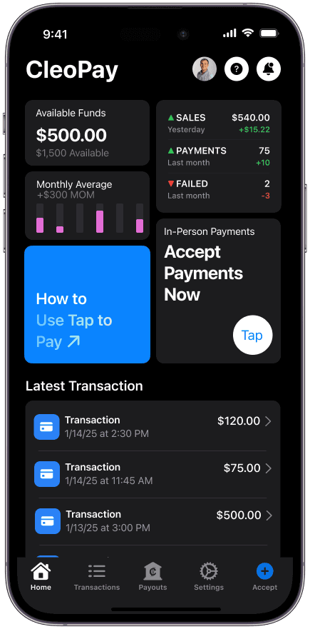 Tap to pay iphone screen