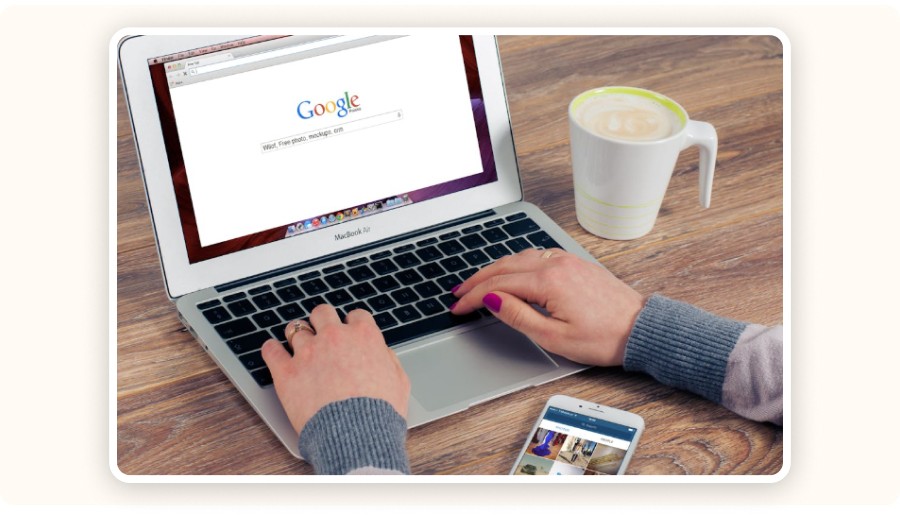 Someone searching on Google