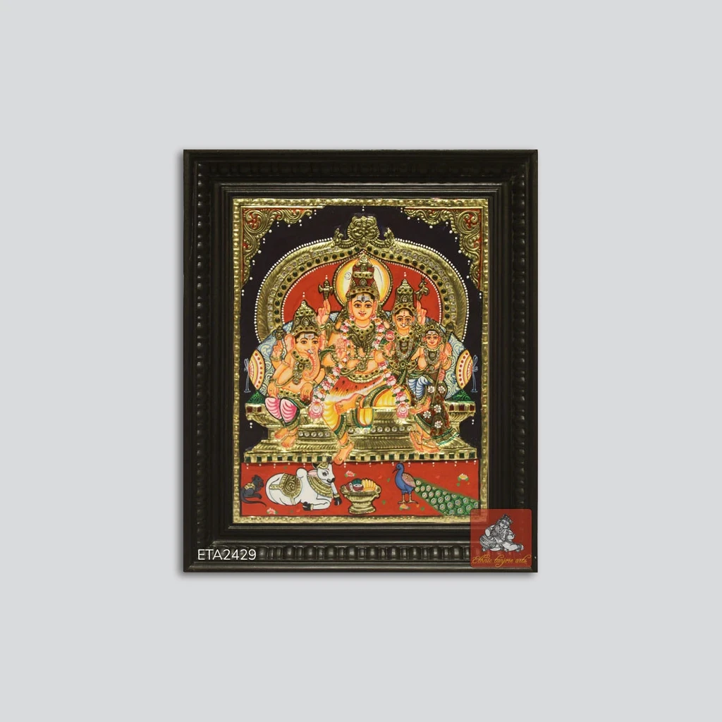 Lord Shiva Family Tanjore Painting