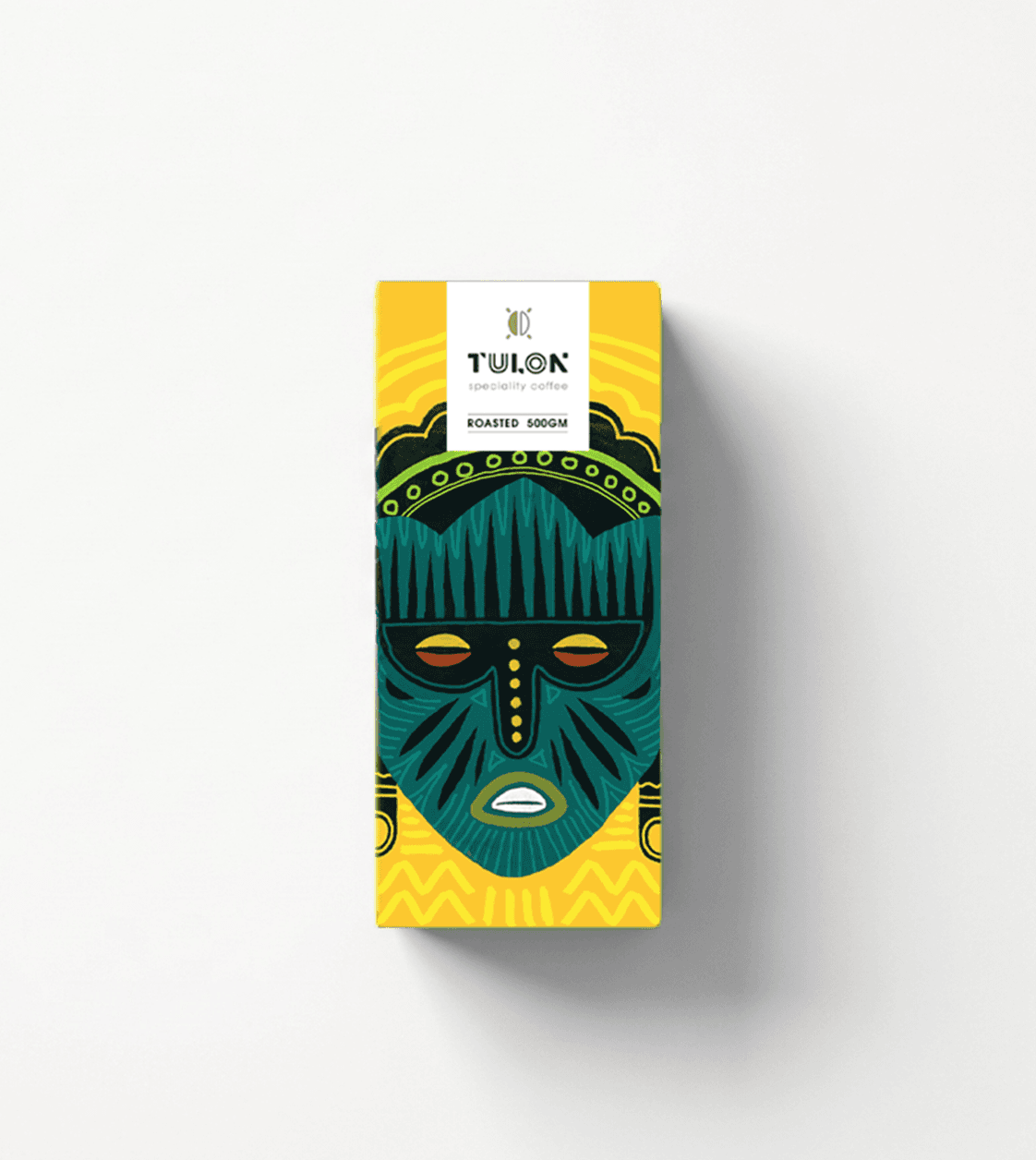 Tulon Kenyan coffee brand identity by BMEG, featuring earthy sophisticated tones, cultural accents, and AI-driven product photography that celebrates ancestral heritage and origin pride.