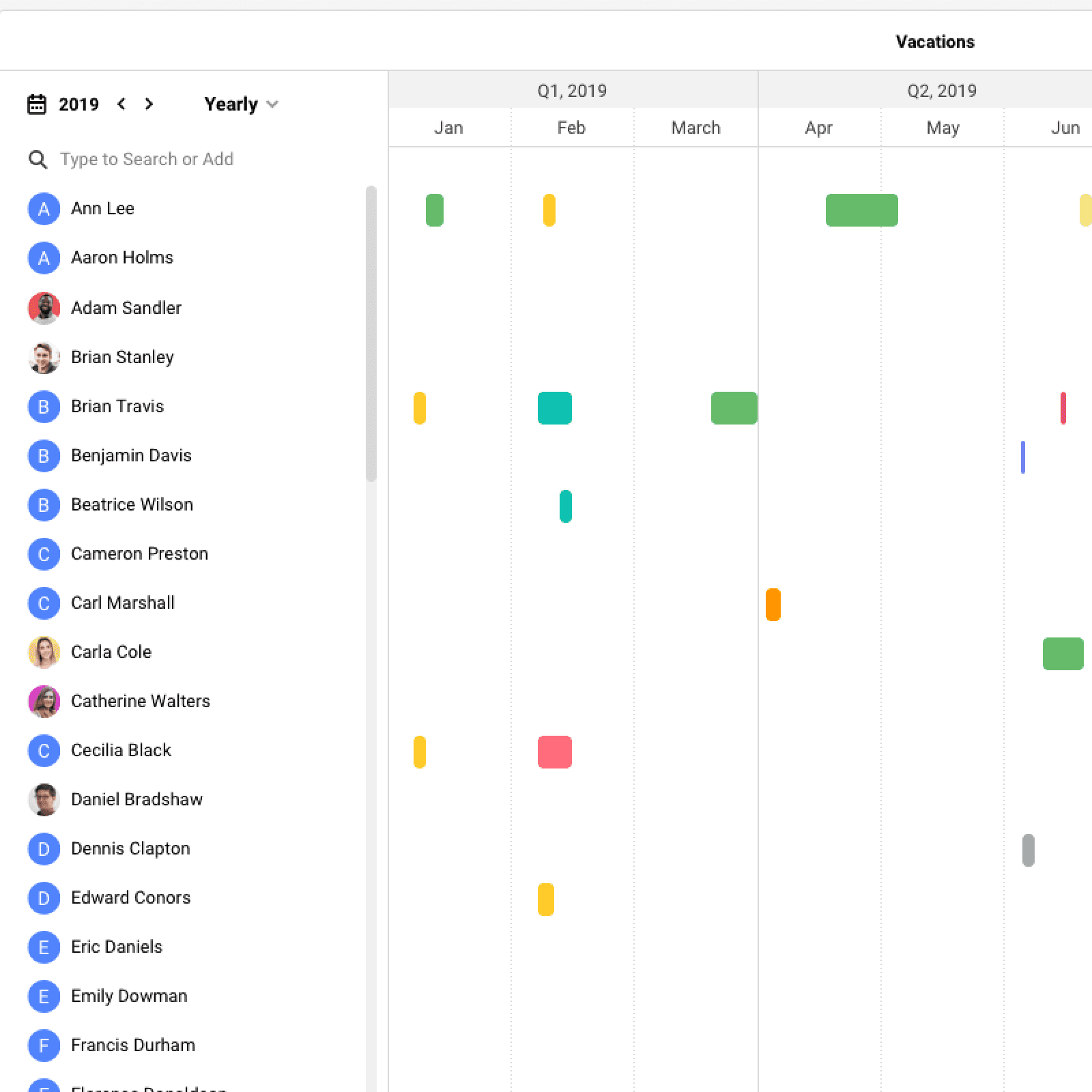 vacations calendar-easyprojects