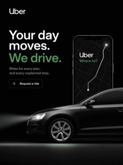Uber ad: Your day moves. We drive.