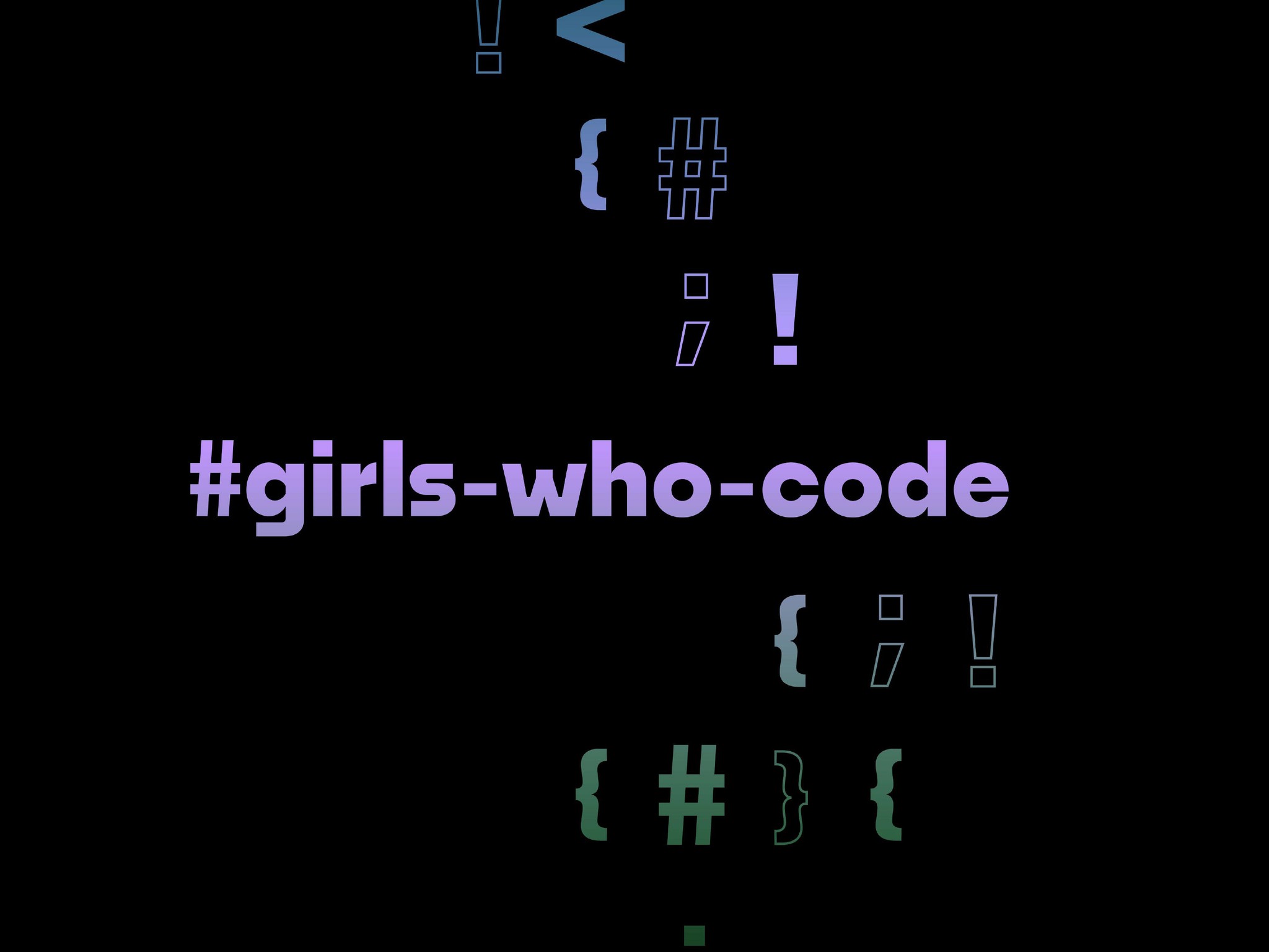 Custom logo for Girls Who Code.